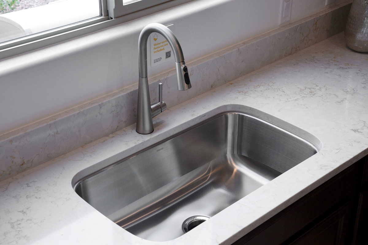 Single-basin, undermount kitchen  sink