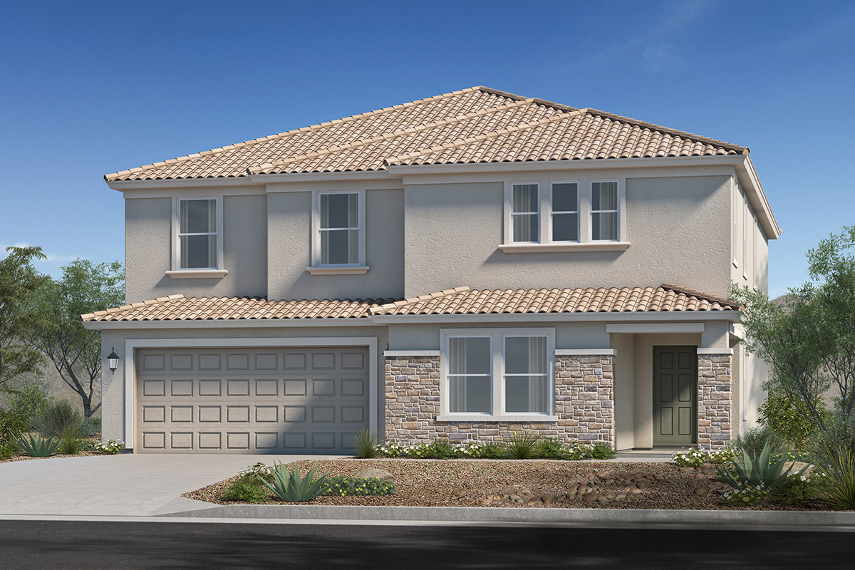 New Homes in Surprise, AZ - The Reserves at Desert Oasis Plan 3368 Elevation B with Optional Stone