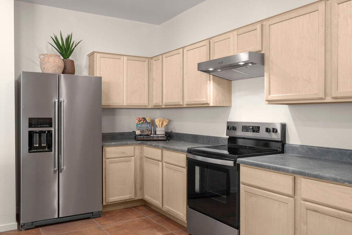 Stainless steel kitchen appliances