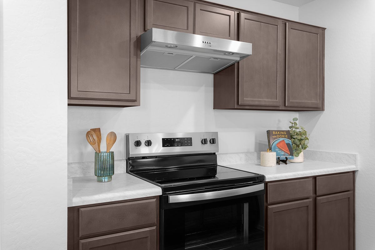 Stainless steel kitchen appliances