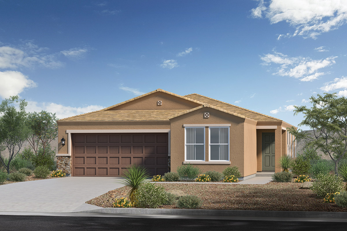 New Homes in Glendale, AZ - The Traditions at Marbella Ranch Plan 1503 Elevation C with optional stone