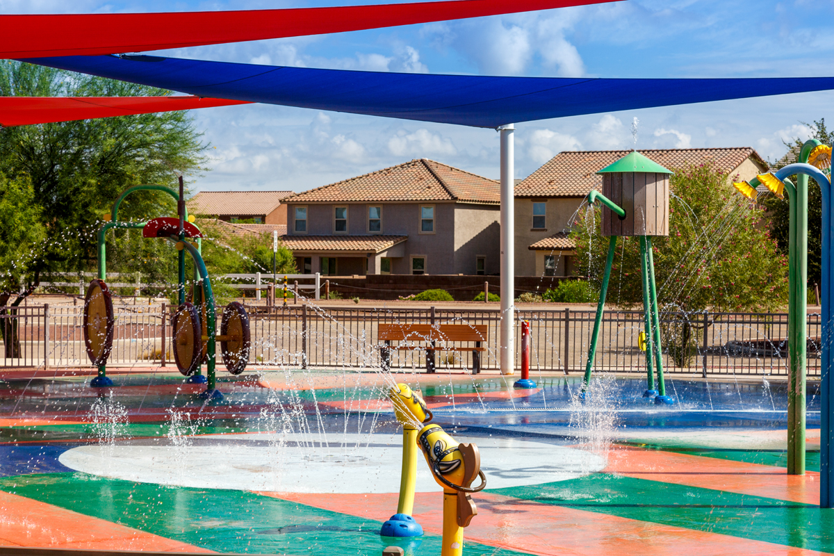 Community splash pad