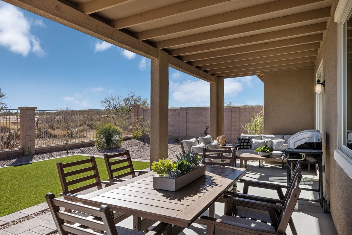 Extended covered patio