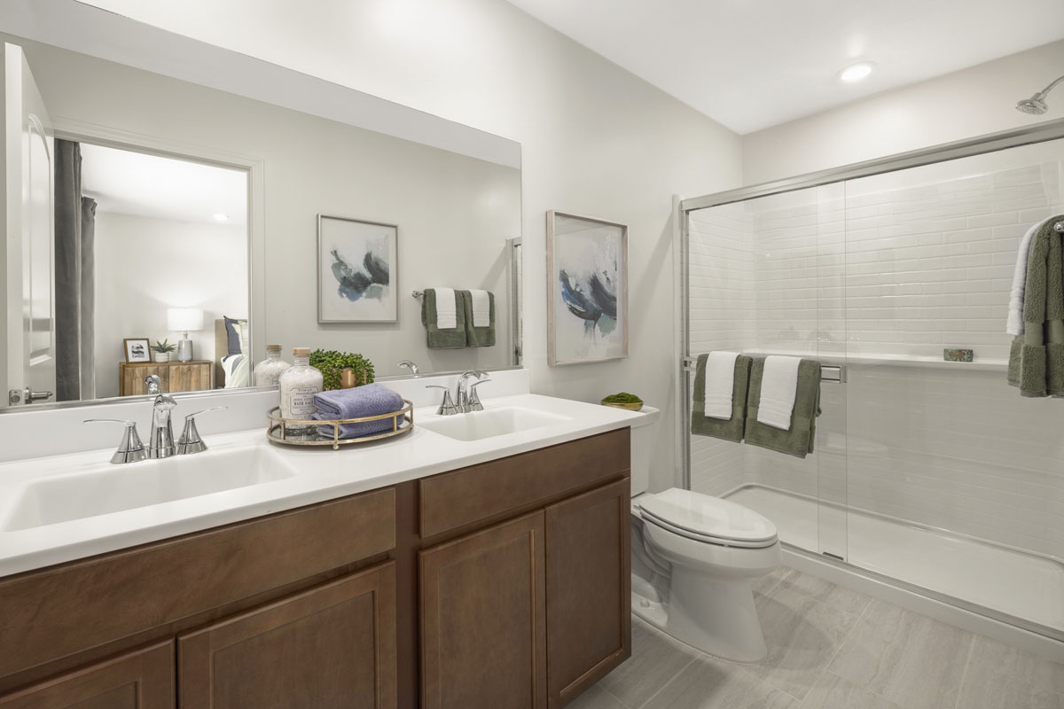 Upgraded extended vanity at bath 2