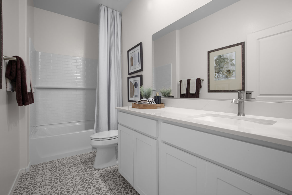 Optional extended vanity at bath 2