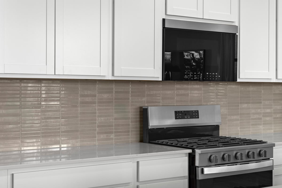 Upgraded kitchen tile backsplash