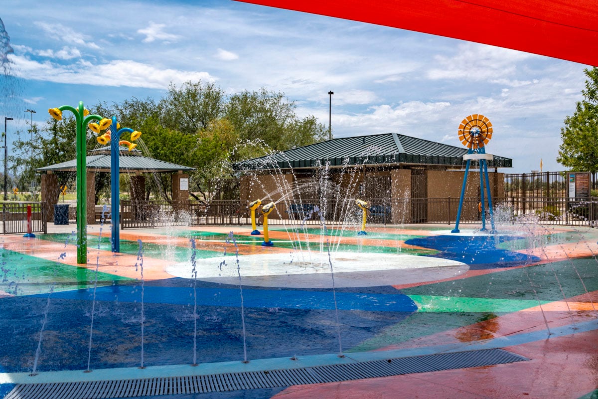 Community splash pad