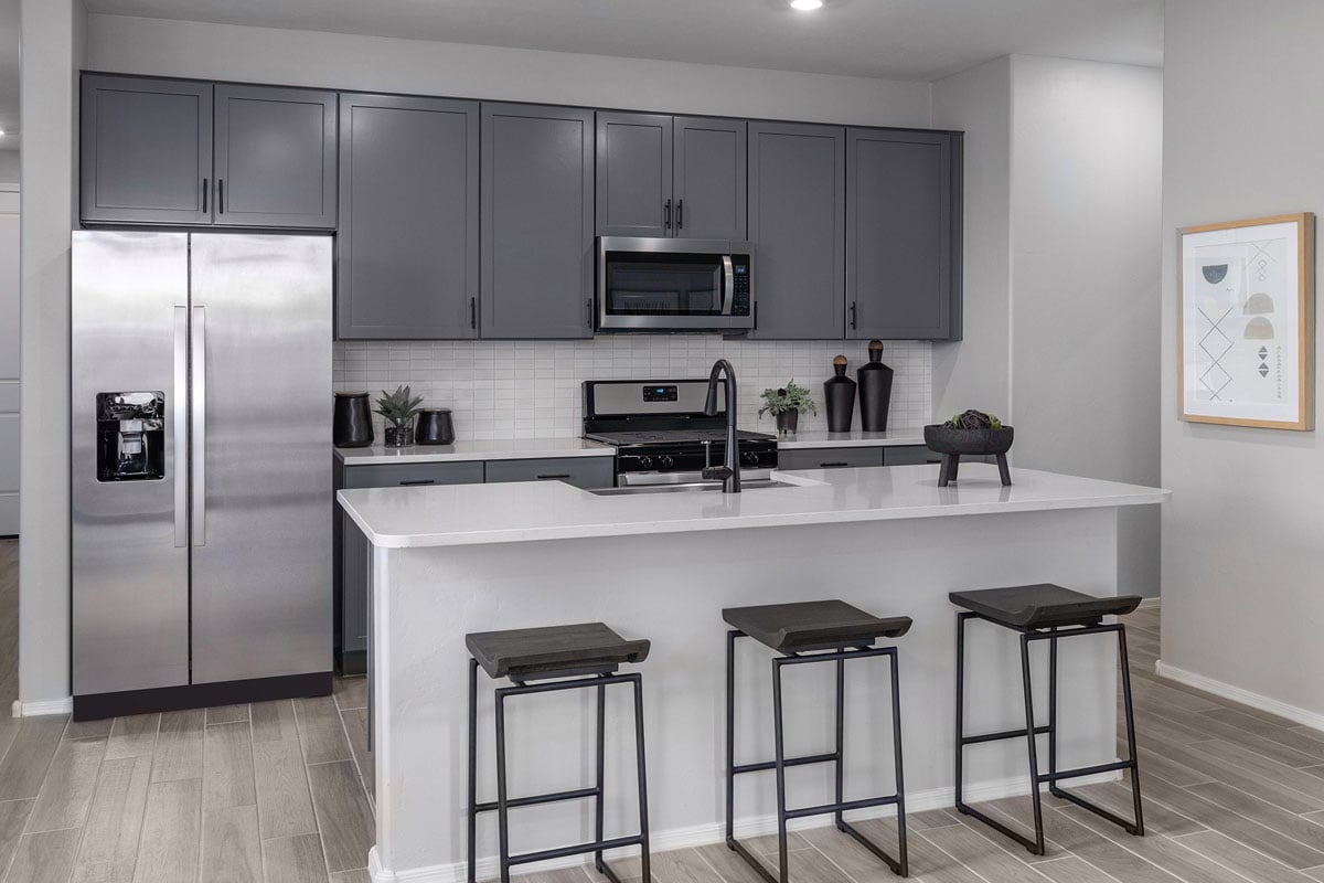 KB model home kitchen in Marana, AZ