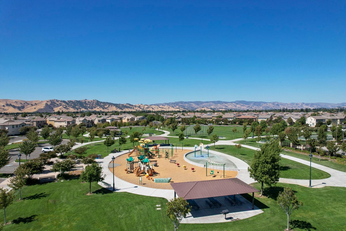 Community playground and picnic area