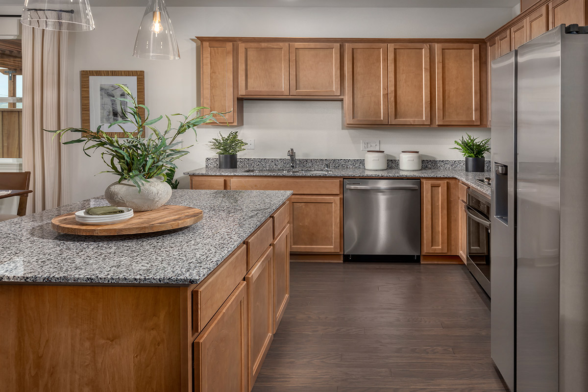 Spacious kitchen island