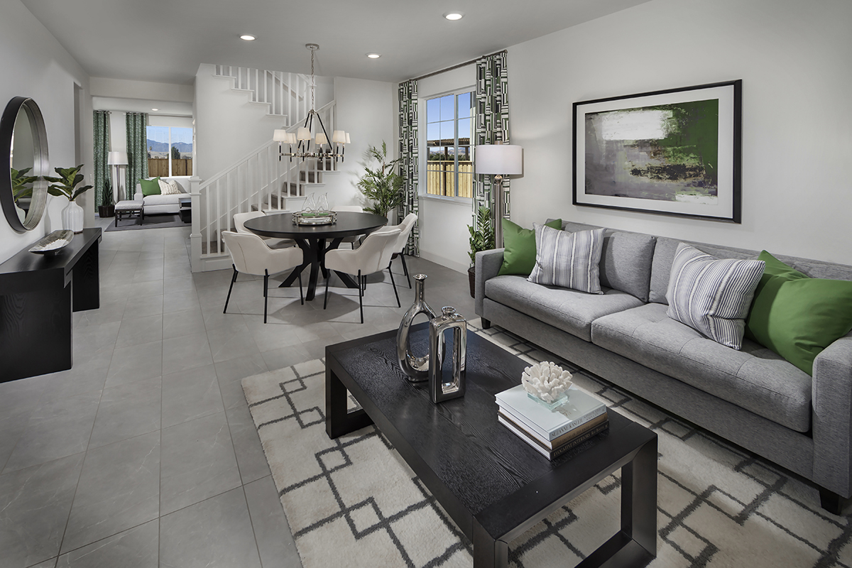 New Homes in Hollister, CA - Roberts Ranch Plan 2775 Living and Dining Area