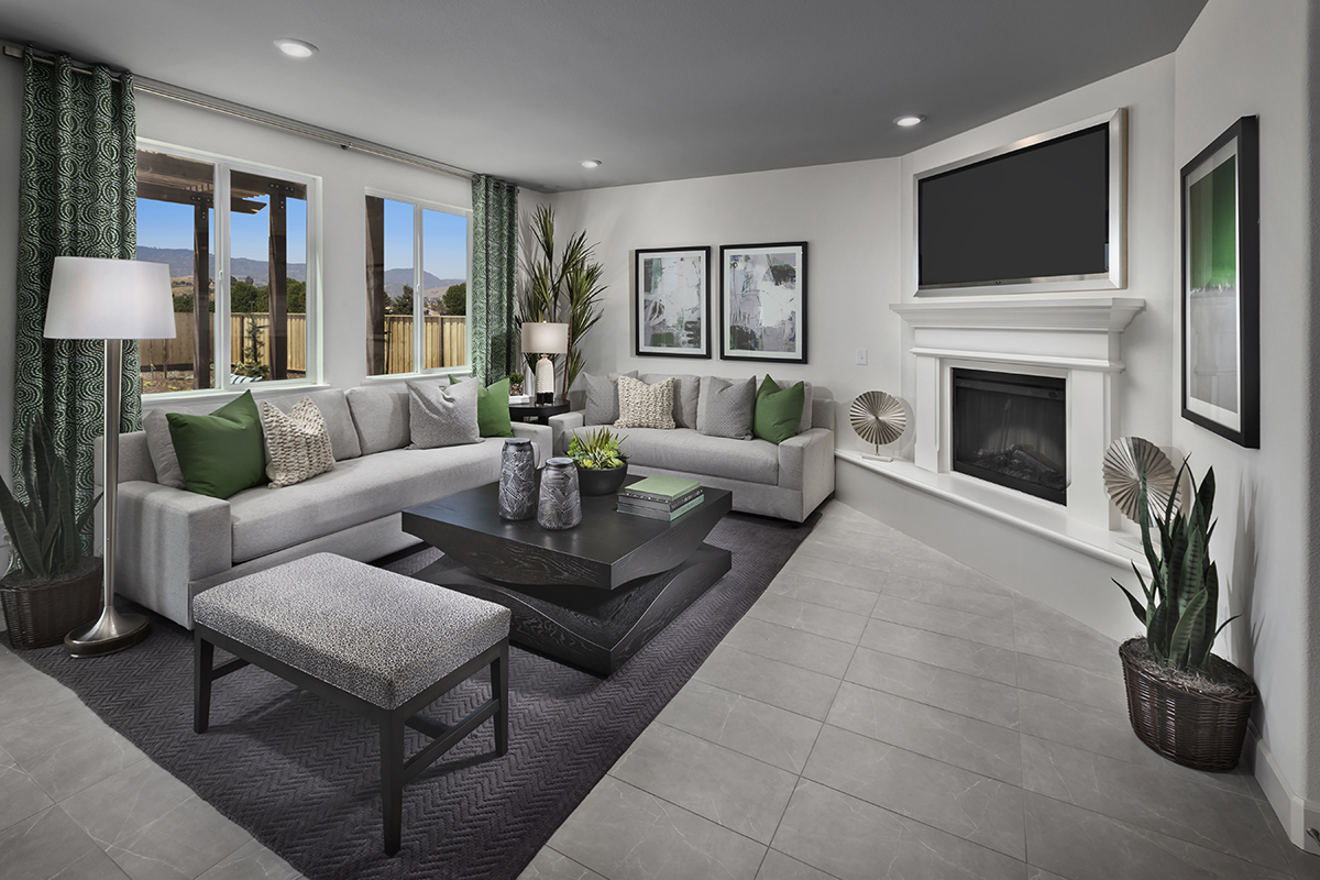 New Homes in Hollister, CA - Roberts Ranch Plan 2775 Great Room