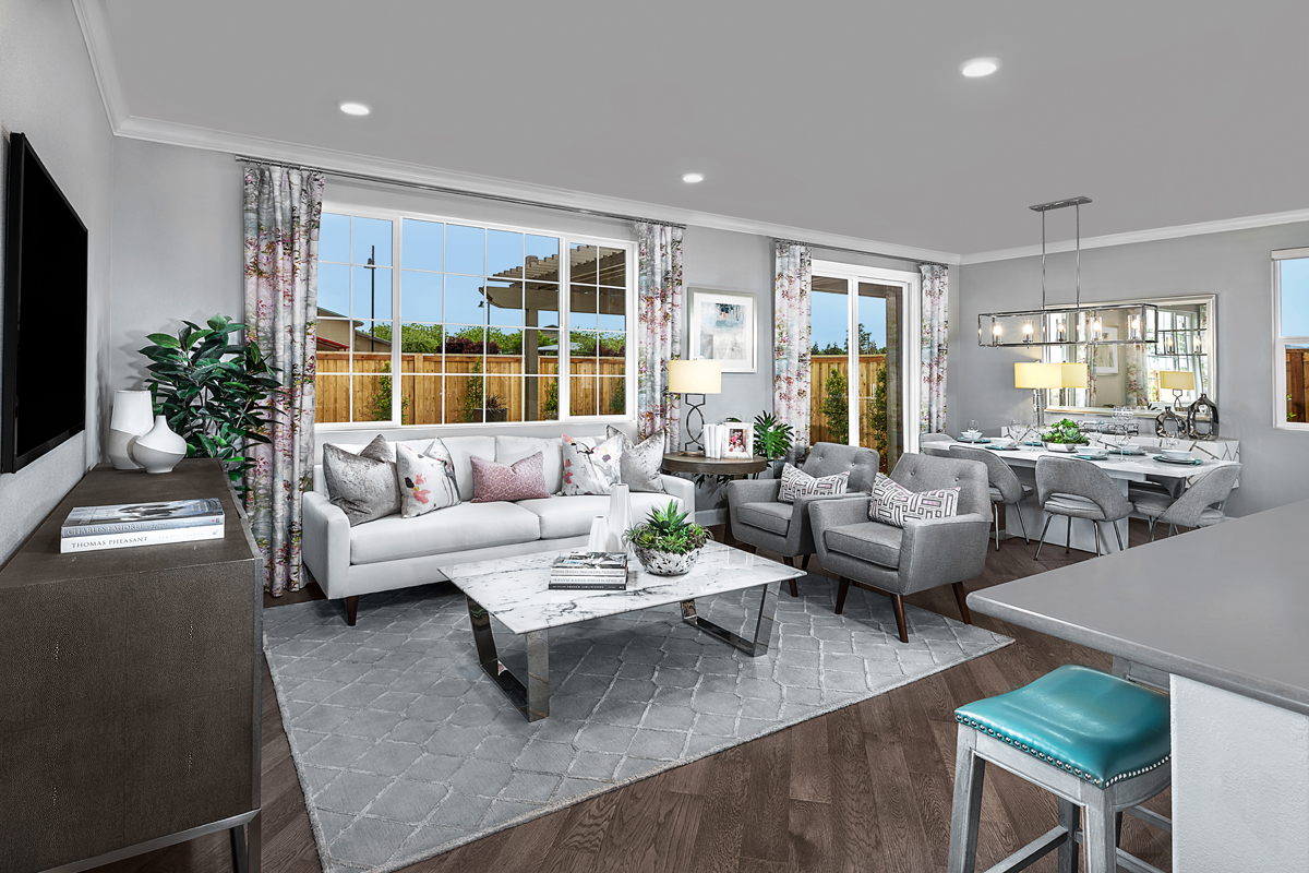 New Homes in Patterson, CA - Turnleaf at Patterson Ranch Plan 1450 Great Room