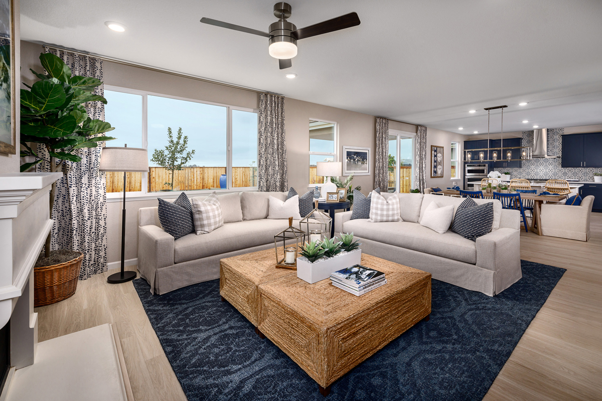 New Homes in Vacaville, CA - Wildhawk at Roberts Ranch Plan 2608 Great Room