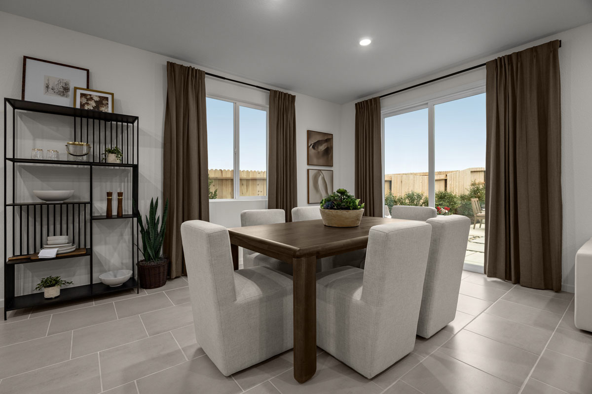 Spacious dining area