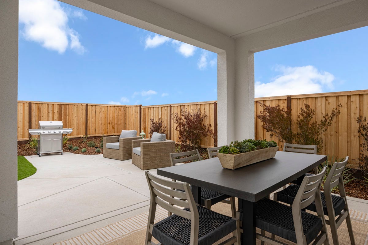 Covered patio for year-round entertaining