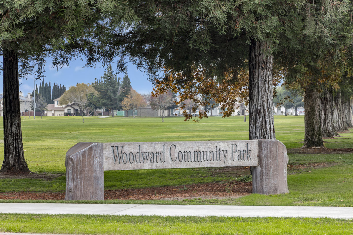 5-minute walk to outdoor sports fields, playgrounds and walking paths at Woodward Community Park
