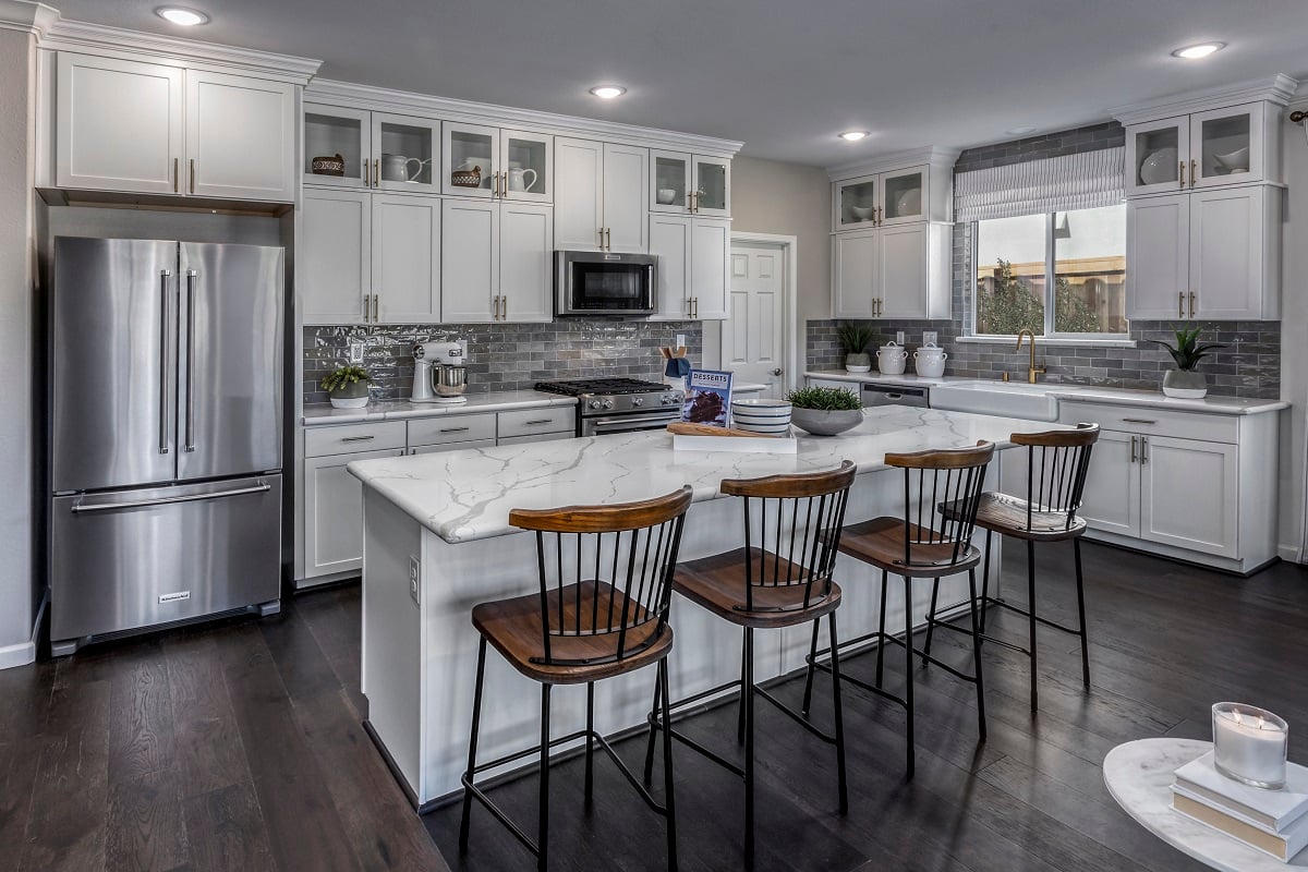 KB model home kitchen in Madera, CA