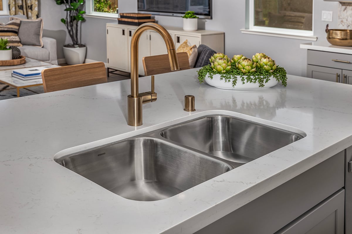 Kitchen island with sink