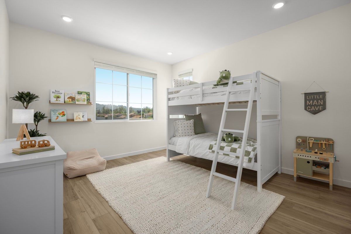 Spacious secondary bedrooms