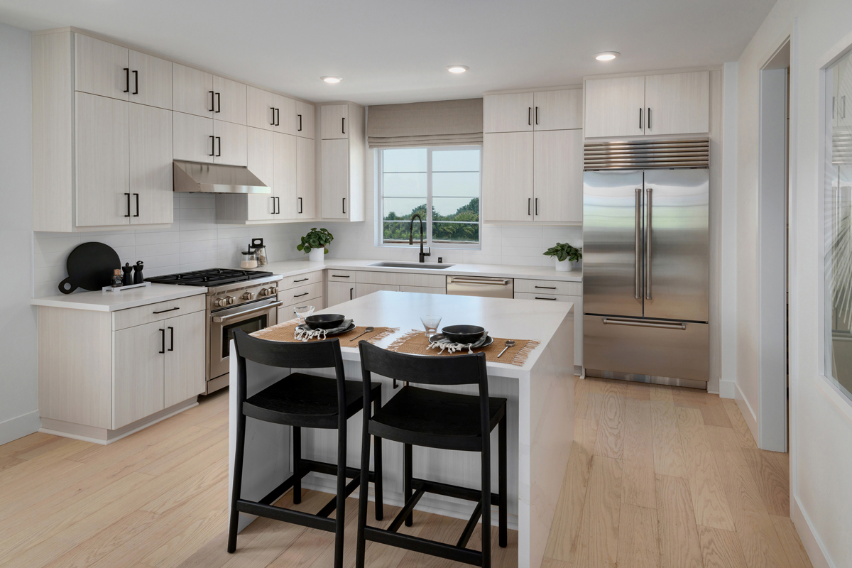 KB model home kitchen in Arcadia, CA