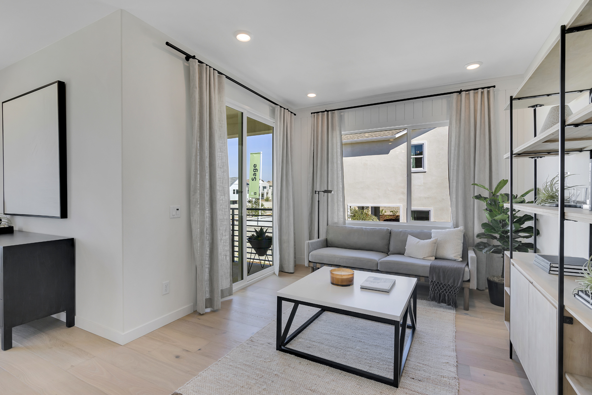 Retreat and covered balcony at primary bedroom