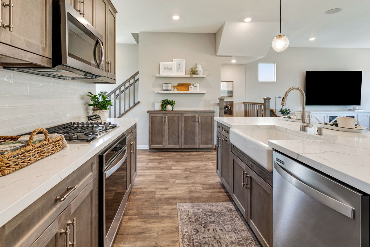 Stainless steel kitchen appliances