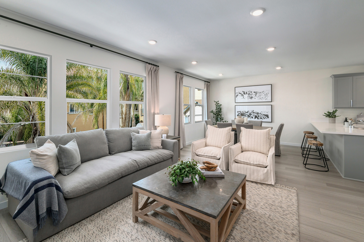 New Homes in Arcadia, CA - Lotus Plan 1358 Great Room