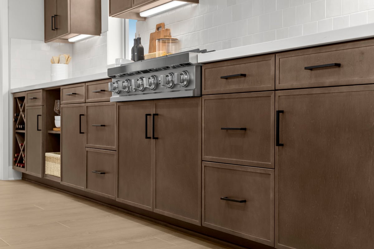 Optional maple cabinets