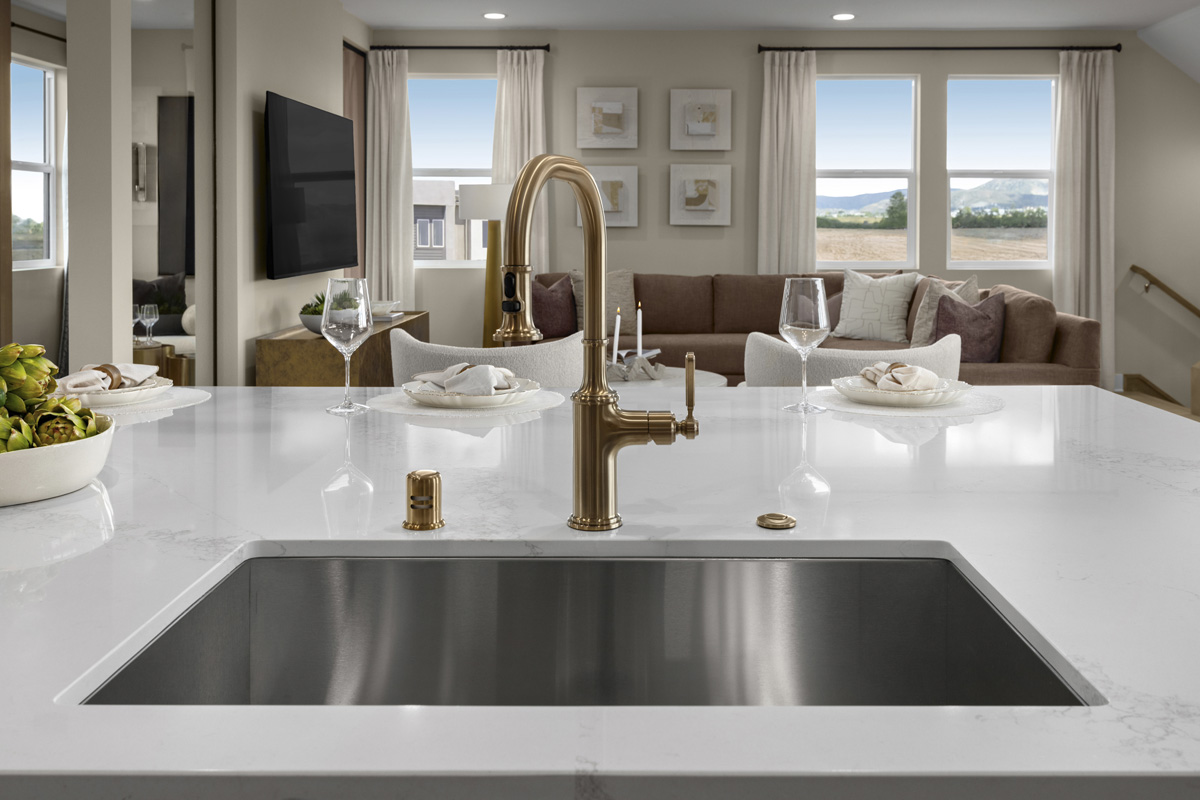 Optional bronzed gold kitchen faucet