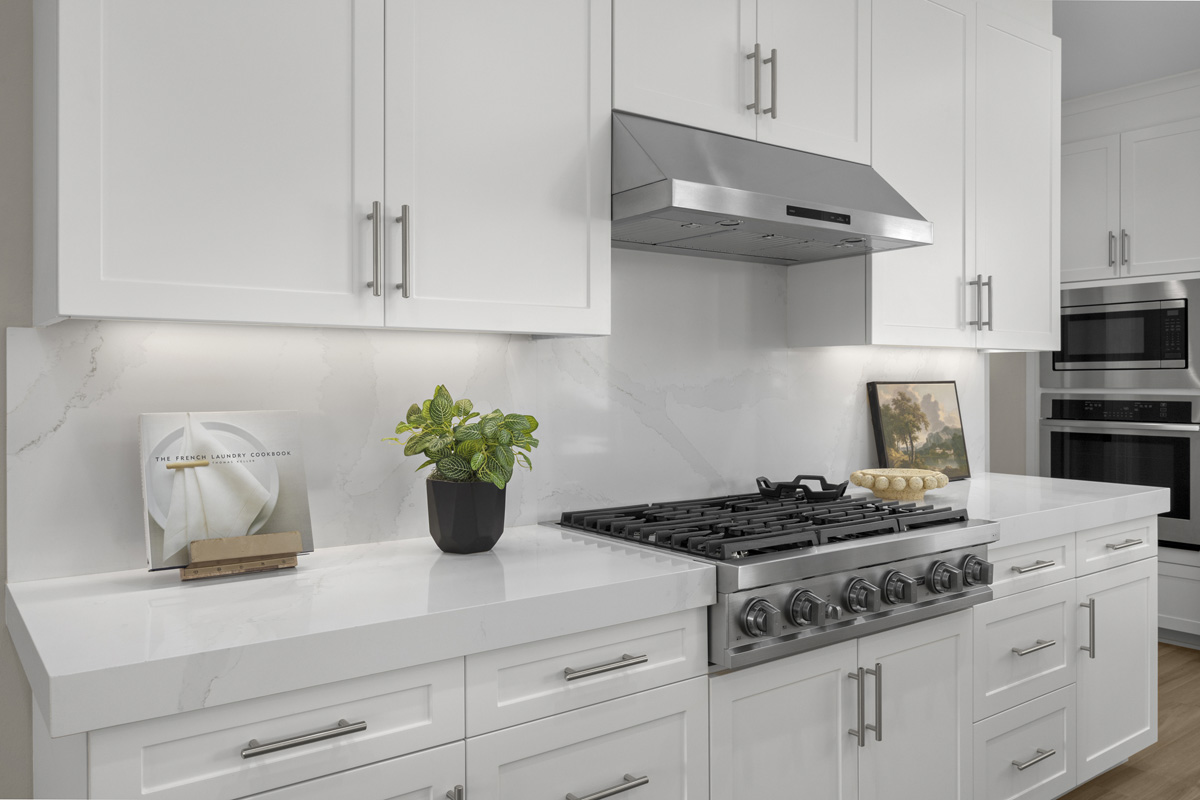 Optional quartz countertops and full backsplash 