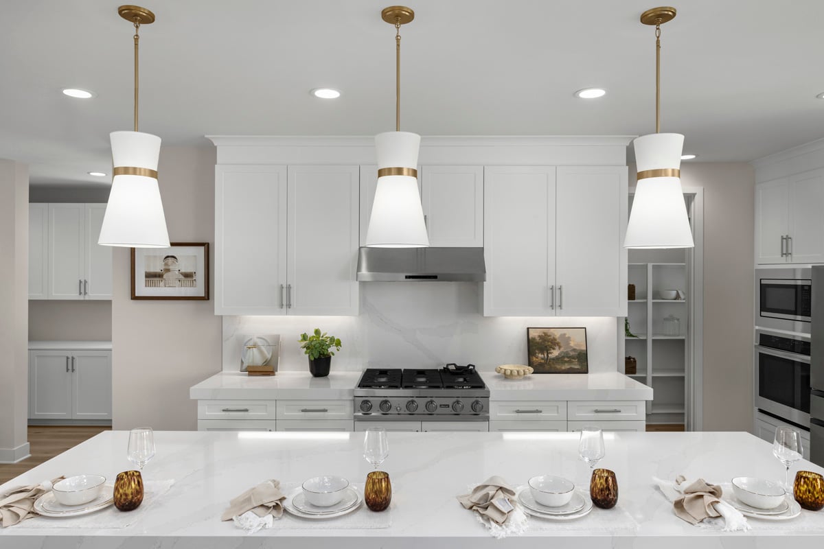 Optional pendant lighting over island 