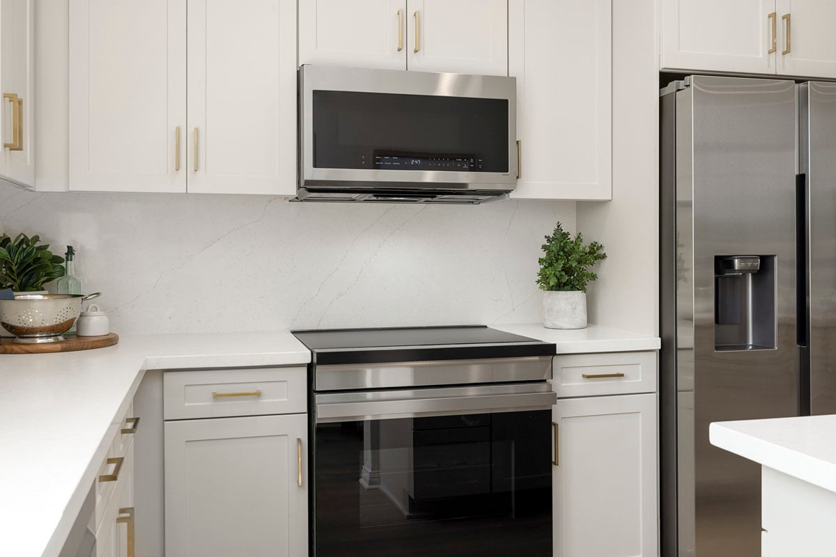 Stainless steel kitchen appliances