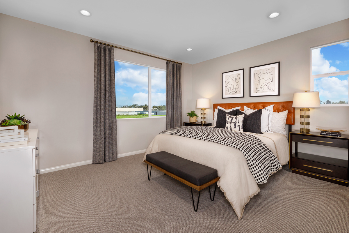 New Homes in Santa Ana, CA - Row Homes at Lacy Crossing Plan 2456 Primary Bedroom