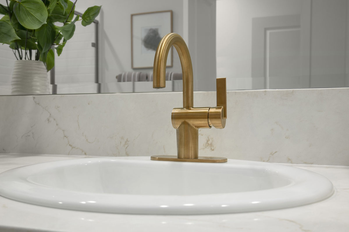Optional gold plumbing fixtures