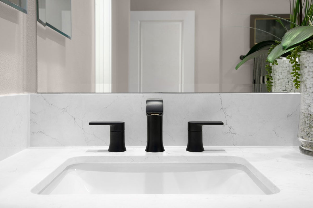 Optional matte black plumbing fixtures