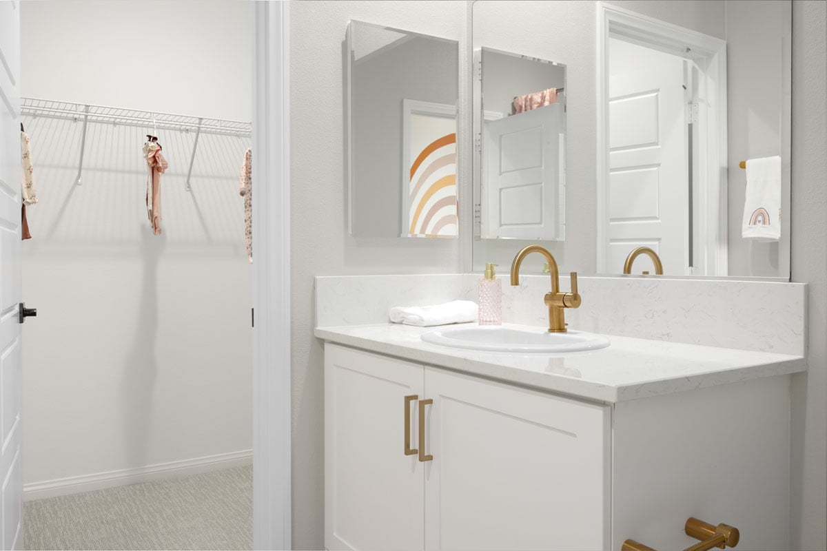 Optional gold bath accessories