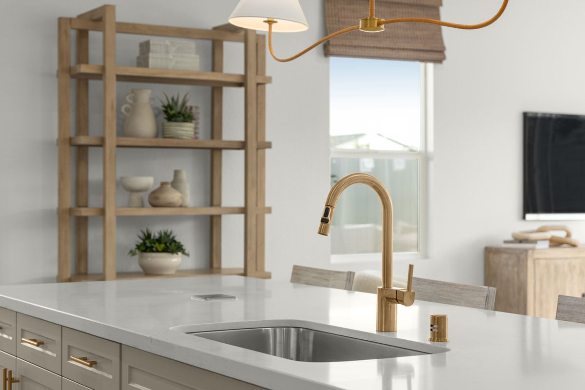 Optional gold kitchen faucet