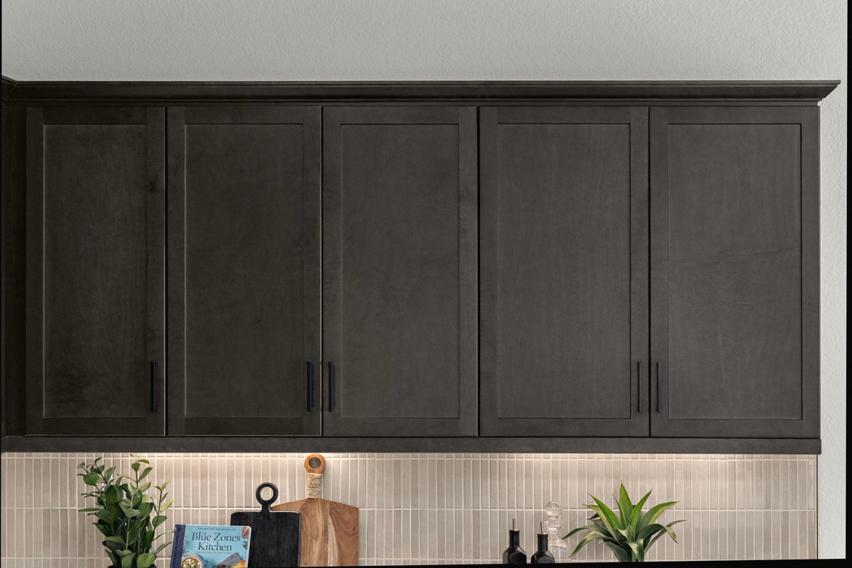 Optional Shaker-style maple cabinets