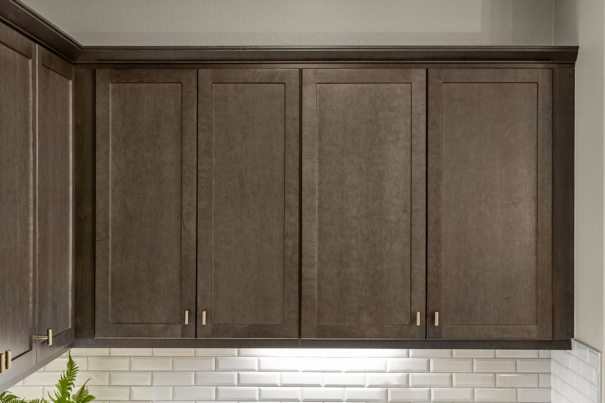 Optional Shaker-style maple cabinets