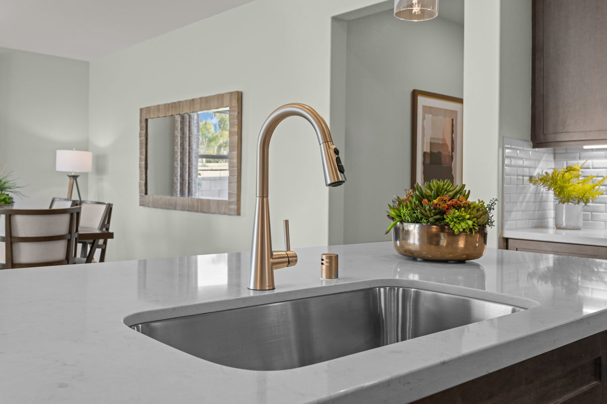 Optional gold pulldown kitchen faucet