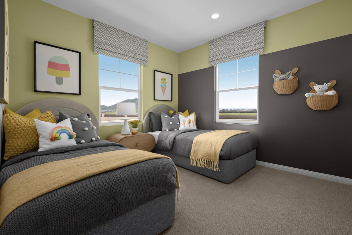 Spacious secondary bedrooms