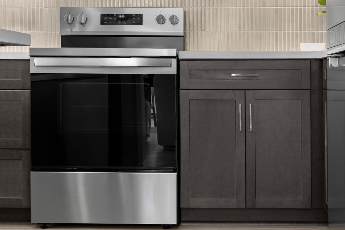 Optional Shaker-style maple cabinets