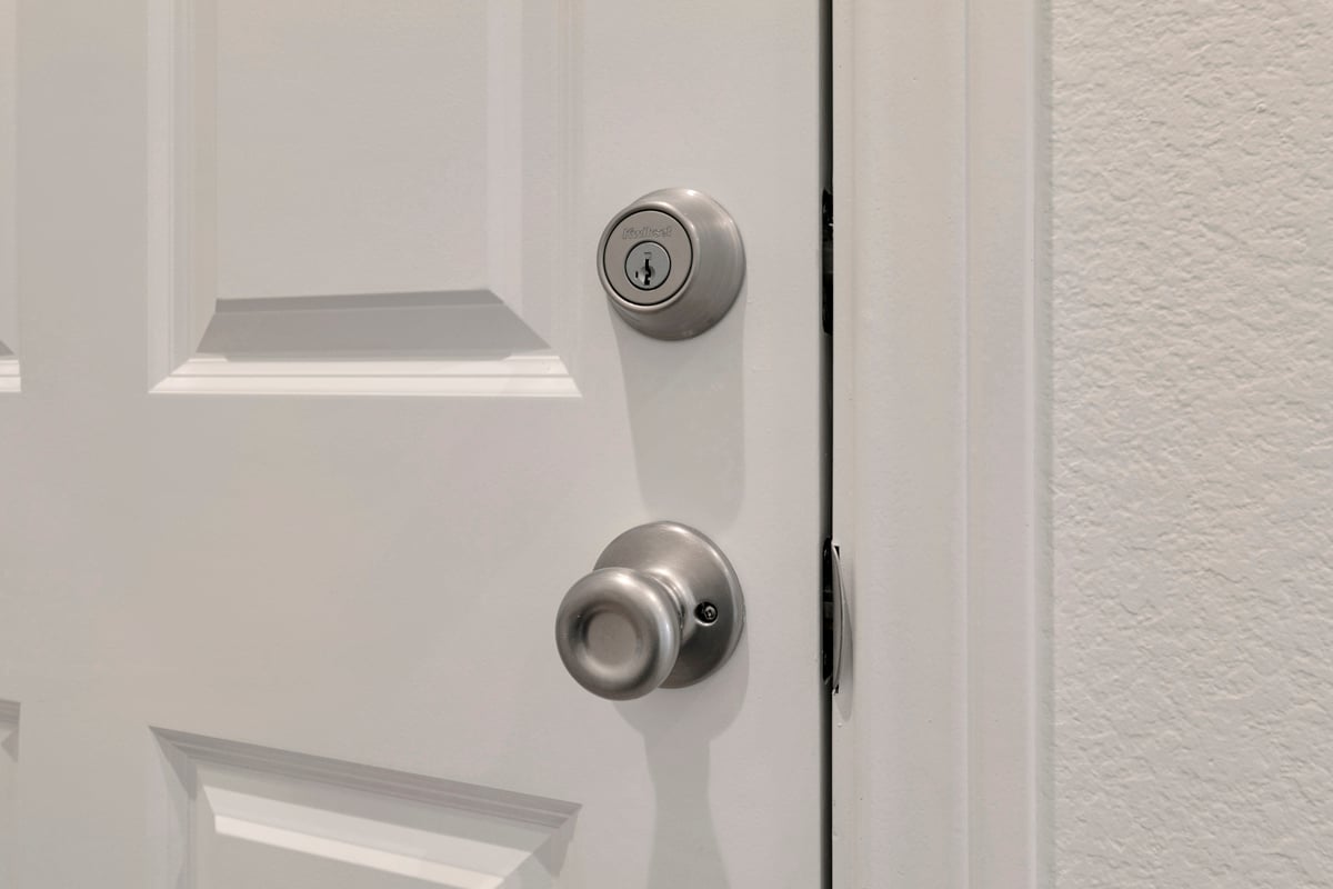 Interior door hardware with antimicrobial technology