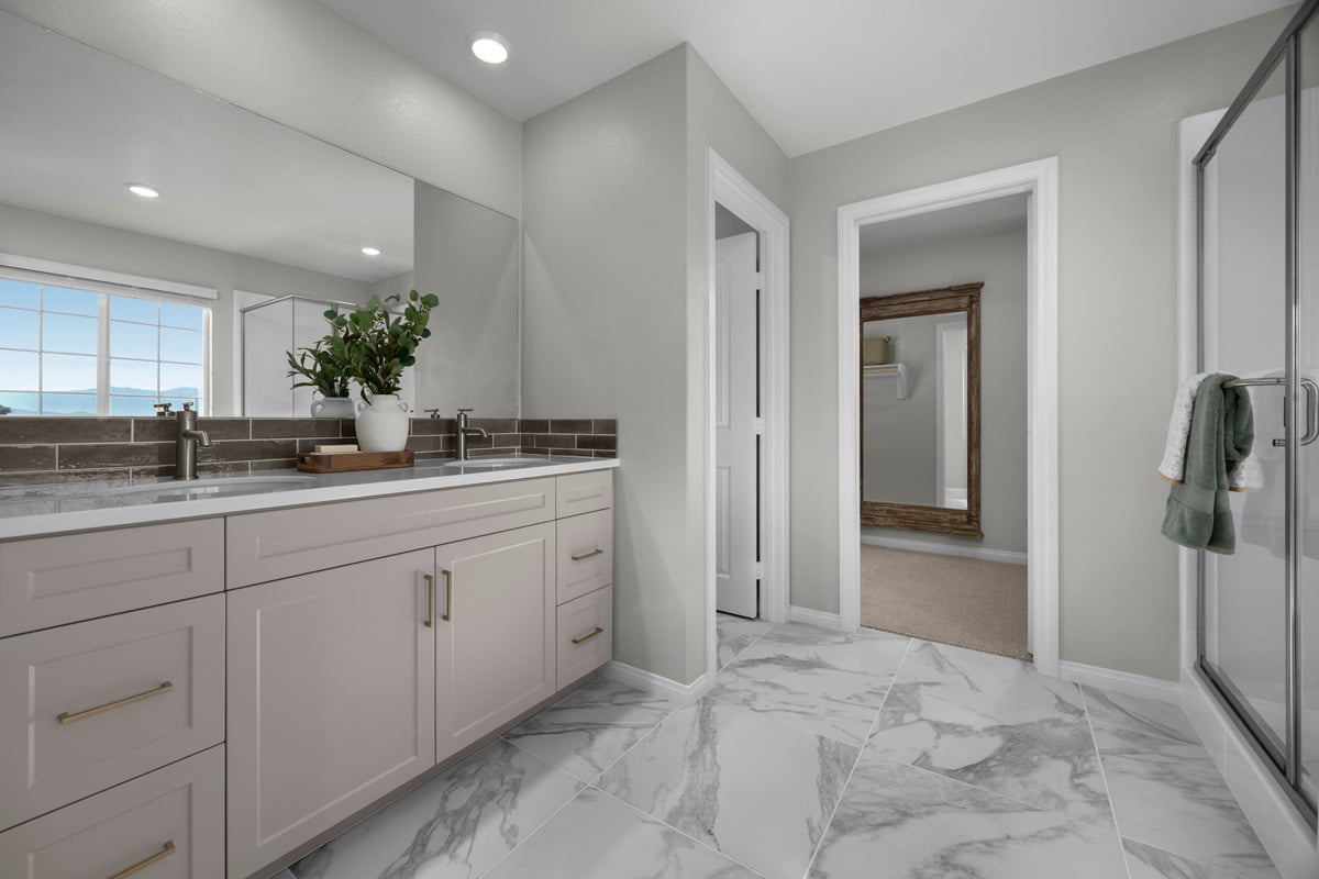 Optional ceramic tile flooring