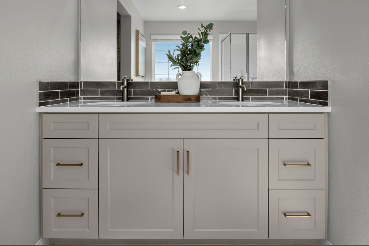 Optional custom tile backsplash