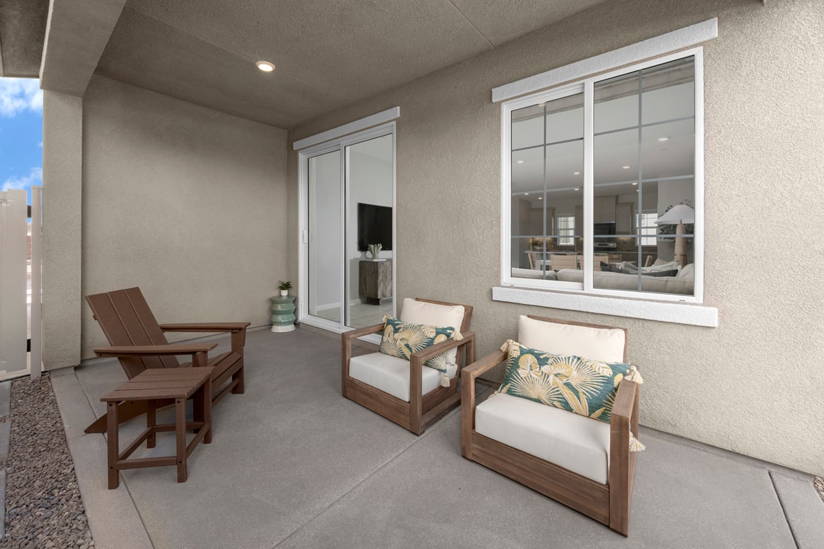 Private covered patio