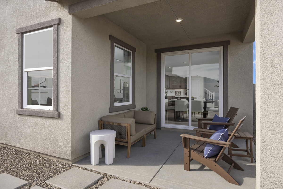 Private covered patio