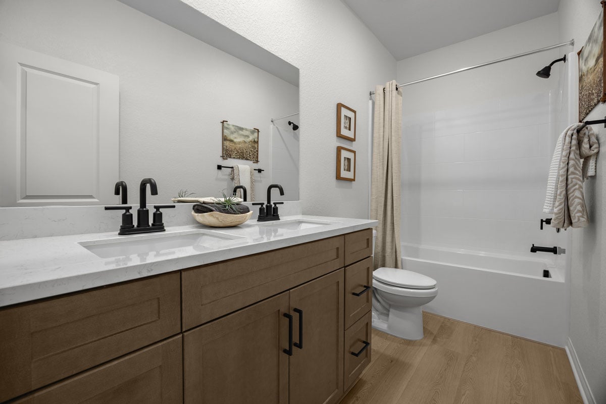 Optional matte black fixtures