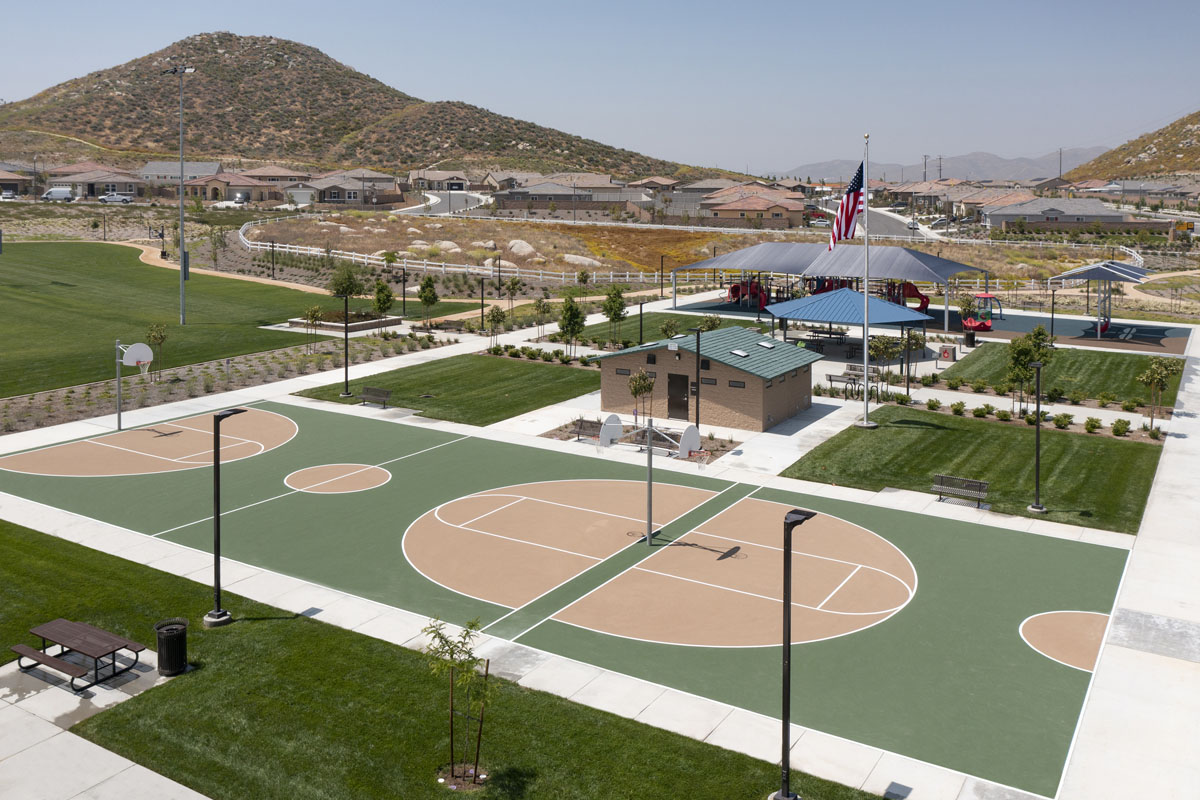 Community basketball courts